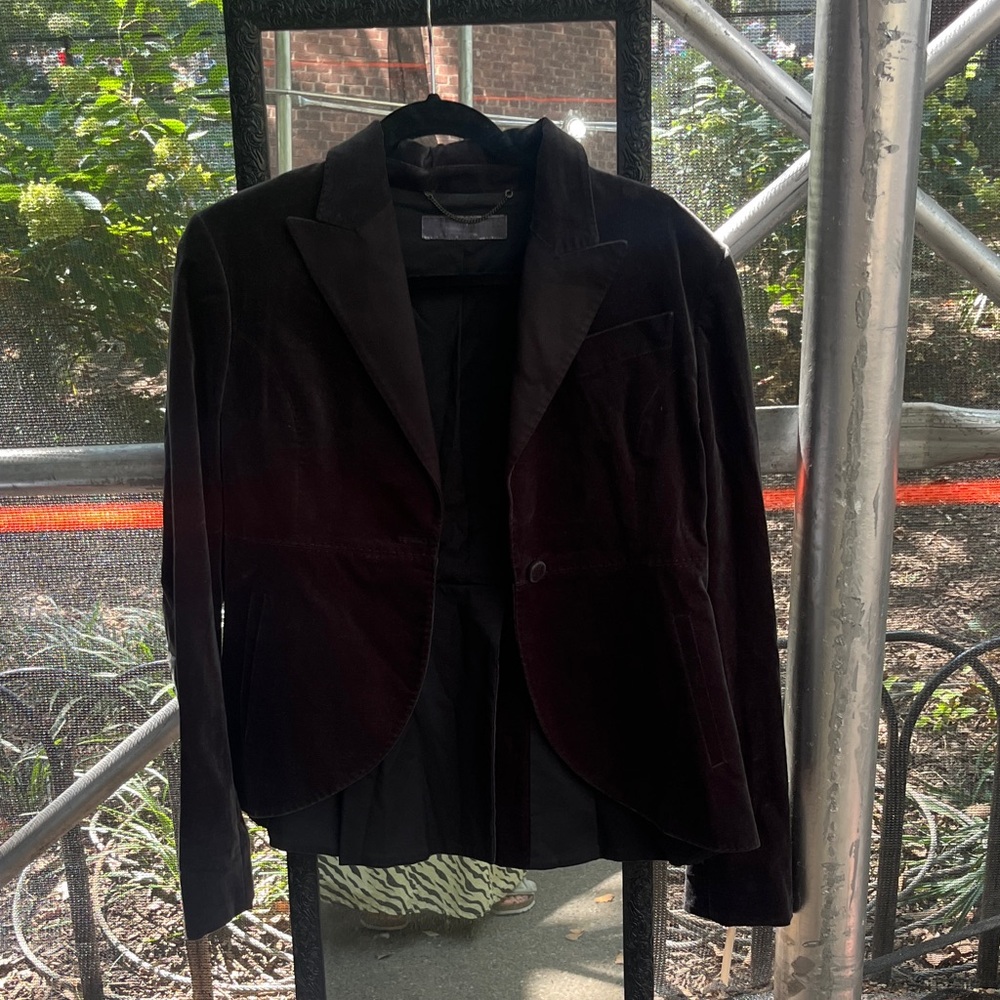 Stella McCartney Black Velvet Tuxedo Jacket
